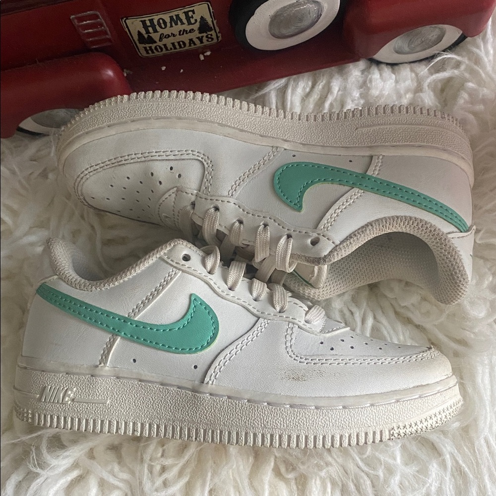 Air force 1 White and teal - Picture 3 of 4